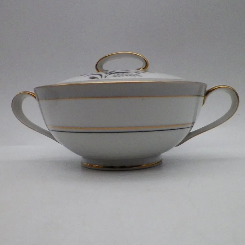Lipper & Mann Queen Annes Lace Creamer & Sugar Bowl Fine China Japan MCM